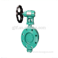 dn50 metal seal flange butterfly valve with gearbox